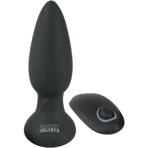 Black Velvets Black Velvet - Pulzirajoči analni vibrator z radijskim upravljanjem, ki ga je mogoče polniti (črn)