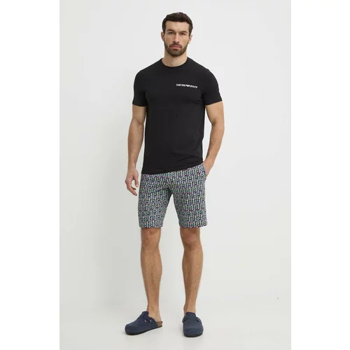 Emporio Armani Underwear Pidžama za muškarce, boja: crna, s uzorkom, 111573 4R508