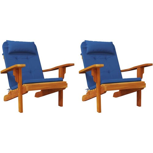  Jastučići za stolice Jednobojno 2 pcs Plava 58 x 77 x 4,5 cm Slike