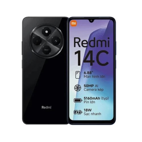  Telefon	 smartphone xiaomi redmi 14C eu 8/256GB midnight black Cene