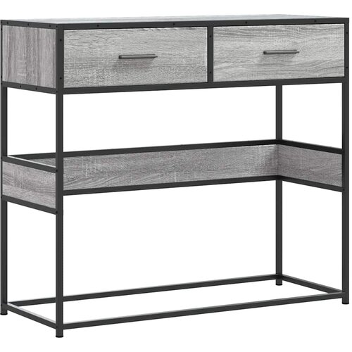 Maison Chic konzolna miza - miza ob steni siva sonoma 90x35x80 cm inženirski les, (21786113) Cene
