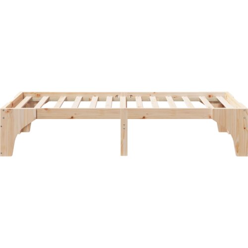 vidaXL Posteljni okvir Rjava 100 x 200 cm Trdna borovina Cene
