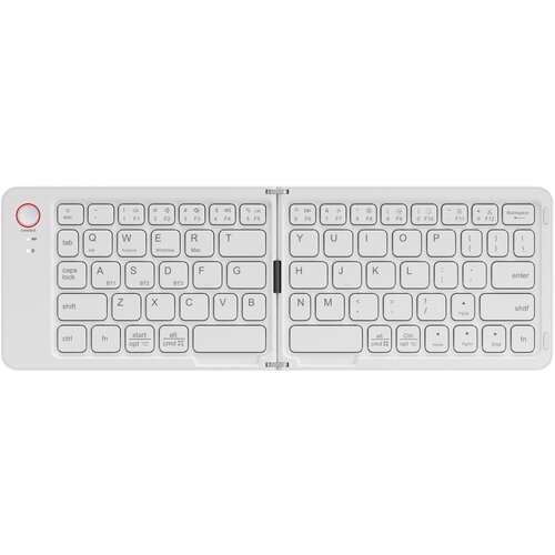 INF Brezžična zložljiva Bluetooth tipkovnica - Bela, prenosna in kompaktna White, (5000071906) Slike