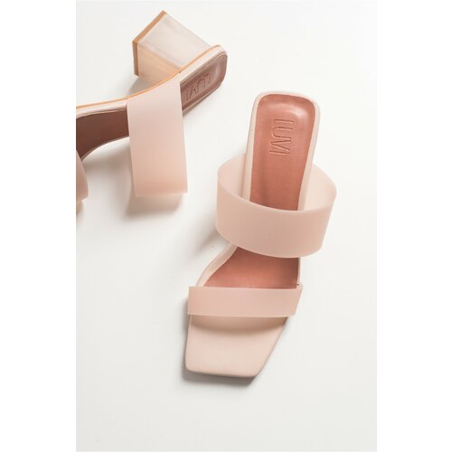 LuviShoes Women's Skinny Heels, Transparent Slippers 123 Slike