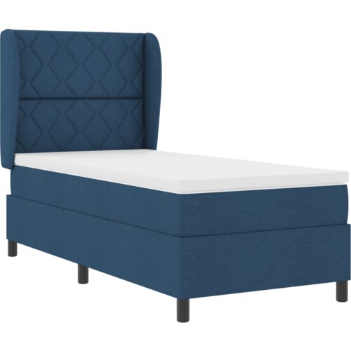 Box Spring Krevet s Madracem Plavi 90x200 cm Tkanina Slike