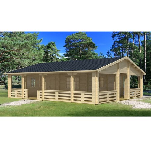 Male kuće Drvena kuća RIOPAS 1004 &times; 887 cm &ndash; bez zavr&scaron;nog krovnog pokrova Cijene