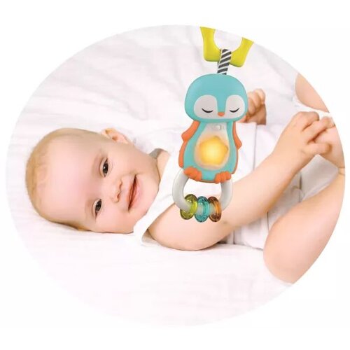 Clementoni baby Sweet Penguin - Light &amp;amp; Melodies elektronska ropotuljica 1 kos Slike