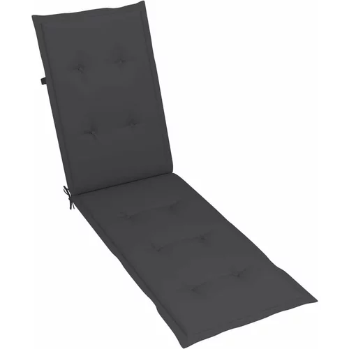 Jastuk za ležaljku antracit (75 + 105) x 50 x 3 cm