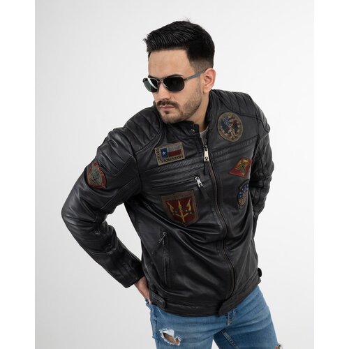 La Force Fashion mu&scaron;ka  top gun kožna jakna 1005 - crna Cene