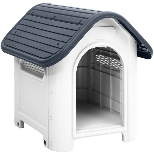 vidaXL Pasja uta siva 59x75x66 cm polipropilen Cene