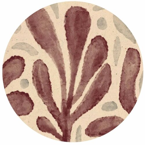  Okrugla fototapeta - Leaves and spots &amp;ndash; large vibrant shapes inspired by Matisse 230x230 Slike