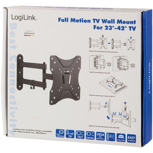 Logilink TV wall mount, 23 42, tilt, swivel, 25 kg max., BP0008 Slike