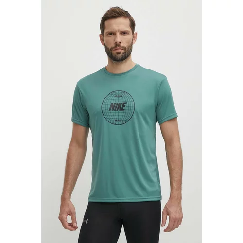 Nike Majica kratkih rukava za trening Lead Line boja: zelena, s tiskom