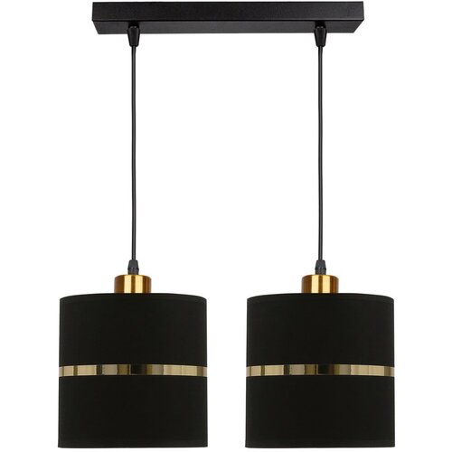 Candellux Lighting Crna viseća svjetiljka s tekstilnim sjenilom &amp;oslash; 15 cm Assam &amp;ndash; Slike