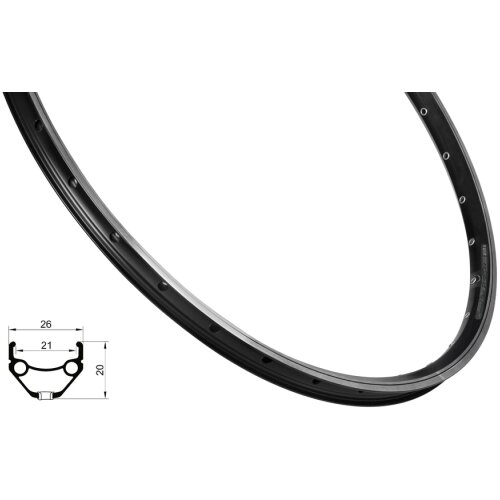 Force Felga PRIME 622x21, 36H, crna Cene