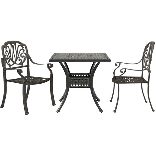  3-dijelni bistro set brončani od lijevanog aluminija Smeđa Slike