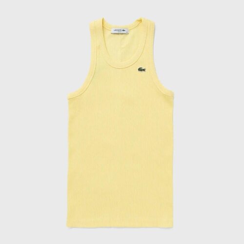 Lacoste Majice &amp;amp; Polo majice Slim Fit Cotton Tank Top Rumena Slike