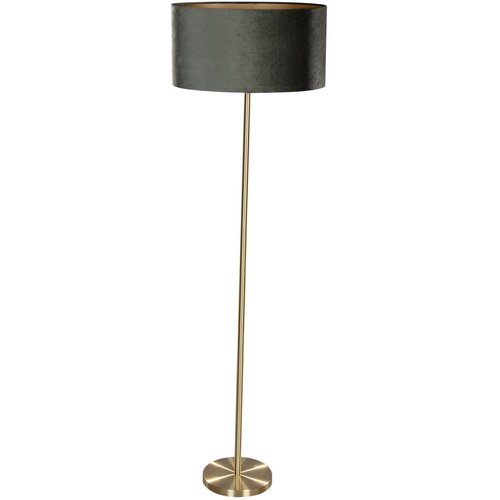 QAZQA Vloerlamp messing met ovale velours kap groen 50cm - Simplo Slike