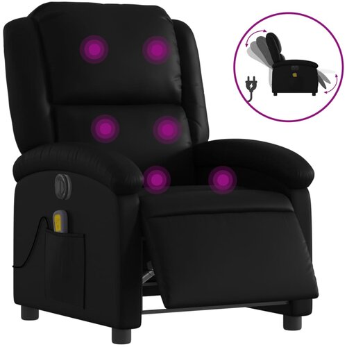 Maison Chic Električni masažni naslanjač - Relax naslanjač črno umetno usnje, (22134297) Cene