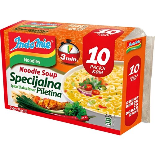 Indomie nudle specijalna piletina 10x75g Cene