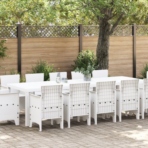  Vrtni set za objed 13 pcs Bijelo 300 x 100 x 73 cm Poli ratan Cene