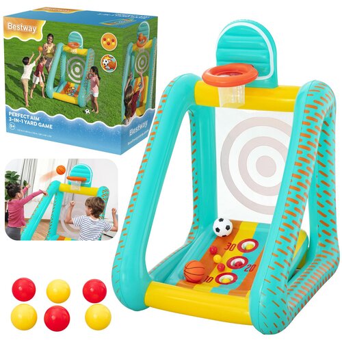  Inflatable Garden Game 3-in-1 Basketball Shooting Target Bestway 52813 Cene