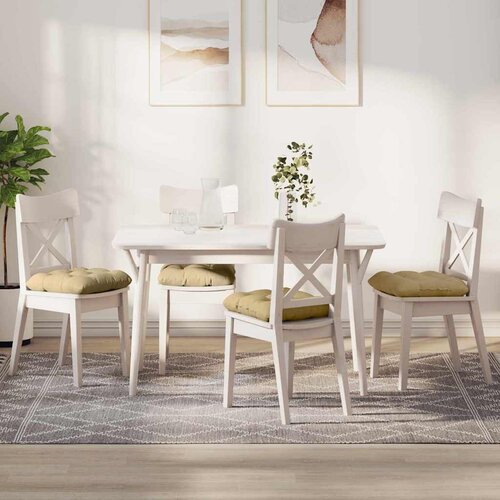  Jastučići za sjedenje 4 pcs Siva zelena 40 x 40 cm Cene