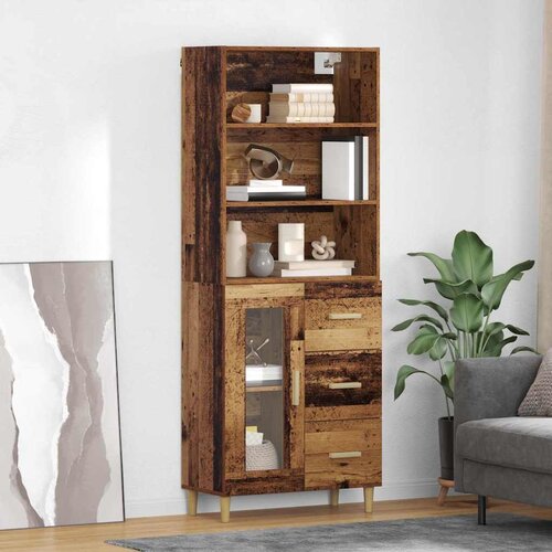  Highboard Staro drvo 69,5 x 34 x 180 cm Konstruirano drvo Cijene