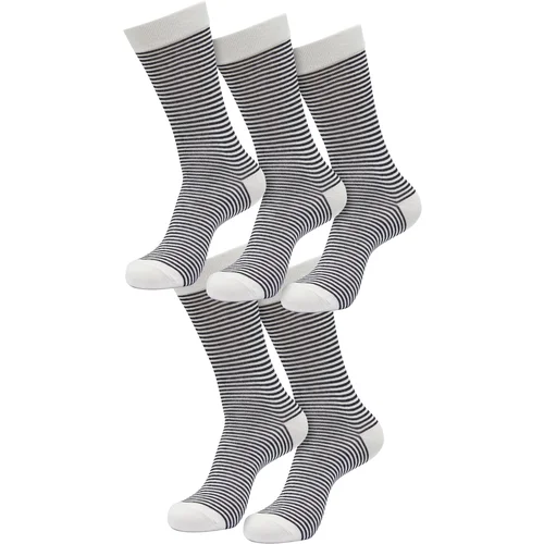 Urban Classics Fine Stripe 5-Pack socks white/black