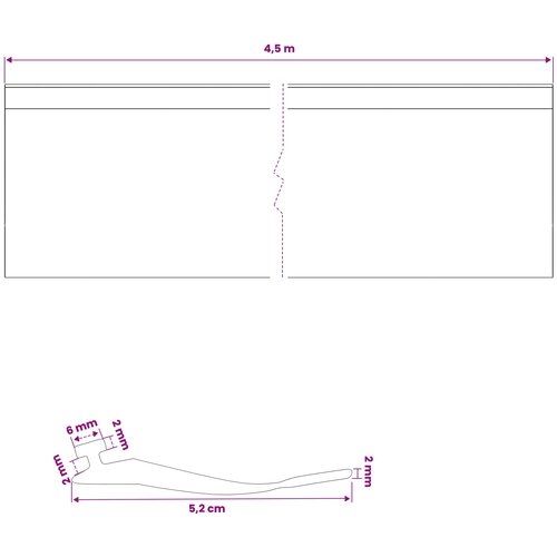  Brtva za garažna vrata Crna 52 x 2 mm 4,5 m PVC Slike