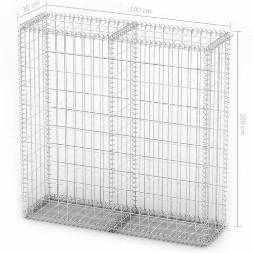  Gabionska ko&amp;scaron;ara s poklopcima od pocinčane žice 100 x 100 x 30 cm Slike