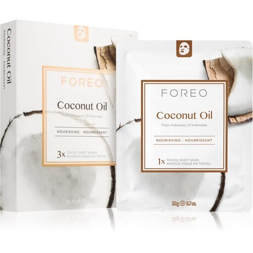 Foreo Farm to Face Sheet Mask Coconut Oil hranilna tekstilna maska 3x20 ml Cene