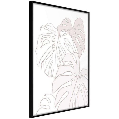  Poster - Beige Leaves 40x60 Slike