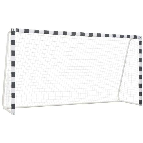 In Nogometni gol 300x160x90 cm kovinski črn in bel Cene