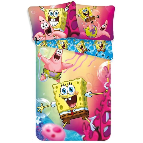 Jerry Fabrics Pamučna dječja posteljina za krevet za jednu osobu 140x200 cm Sponge Bob – Cijene