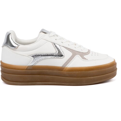 Shelvt Women's white sneakers with silver inserts Cijene
