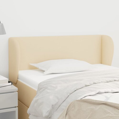 VidaXL Vzglavje z u&amp;scaron;esi krem 103x23x78/88 cm blago Slike