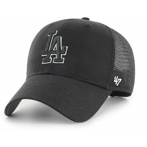 47 Brand Kapa s šiltom MLB Los Angeles Dodgers črna barva, B-BRANS12CTP-BKN