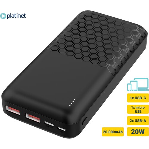Platinet power bank pl PMPB20OP18B 20000 mah 20W crni Cene