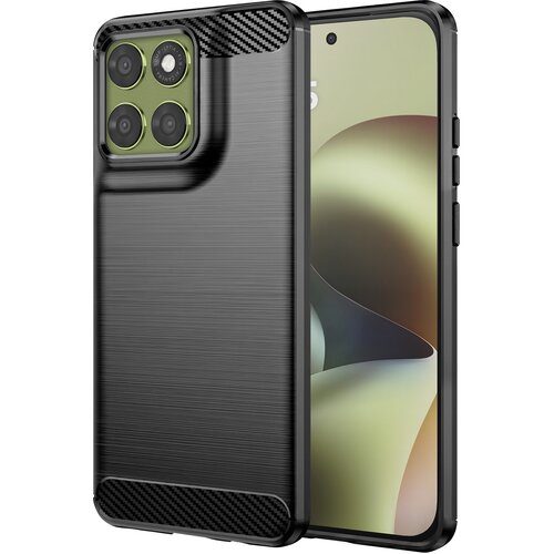 AVIZAR Silikonski Ovitek Moto G67, Karbonski Videz, Bru&scaron;ena Tekstura, Črna, (5000274061) Cene
