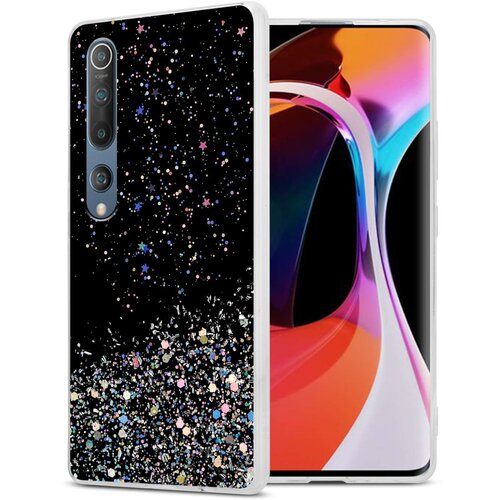 Cadorabo Ohi&scaron;je, združljivo z Xiaomi Mi 10 / Mi 10 PRO in črna z ble&scaron;čicami - Za&scaron;čitni ovitek iz prožnega silikona TPU s svetlečimi ble&scaron;čicami, (20860618) Cene