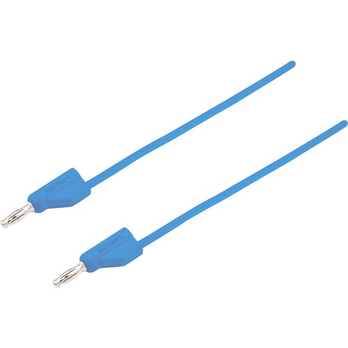 Voltcraft Merilni kabel [vtikač 4 mm - vtikač 4 mm] 0.5 m modre barve MSB-300 zložljiv drug v drugega, (20422892) Slike