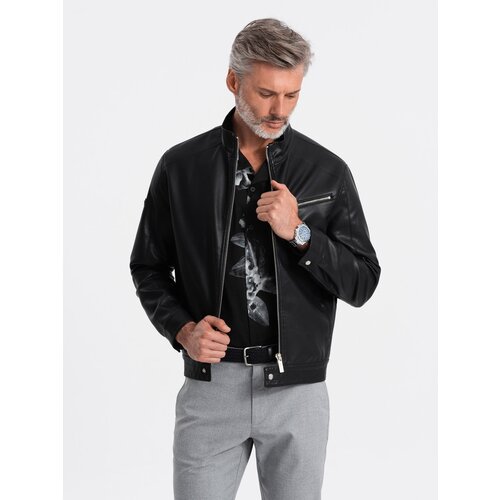 Ombre Men's eco-leather jacket Slike