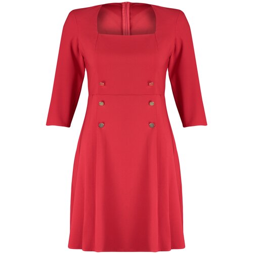 Trendyol Curve Red Woven Dress Slike