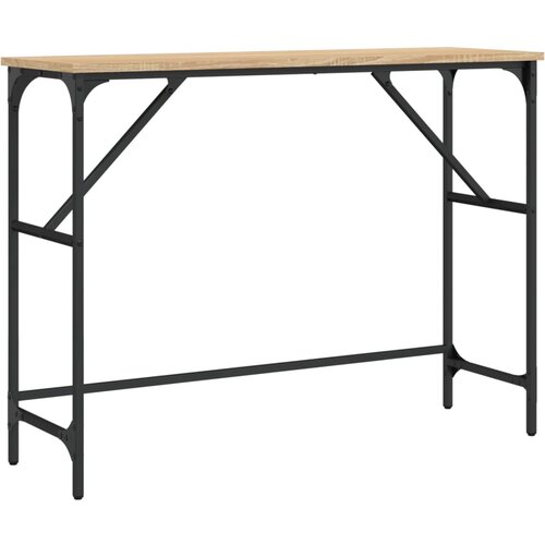 Maison Chic Konzolna mizica - miza ob steni sonoma hrast 100x32x75 cm inženirski les, (21786001) Slike