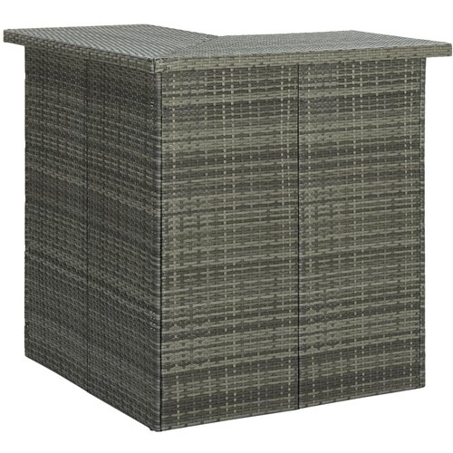 Poli kutni barski stol sivi 100 x 50 x 105 cm od poliratana Slike