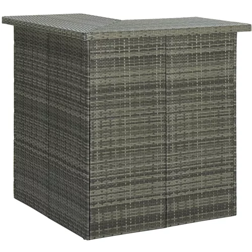 Poli kutni barski stol sivi 100 x 50 x 105 cm od poliratana
