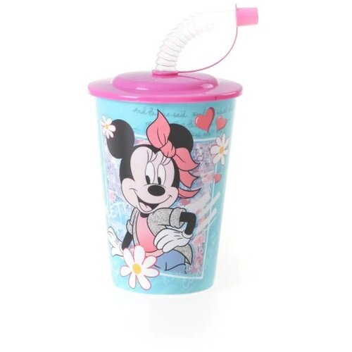  Tubule, čaša sa cevčicom, plastična, Minnie Mouse, 450ml ( 318826 ) Cene