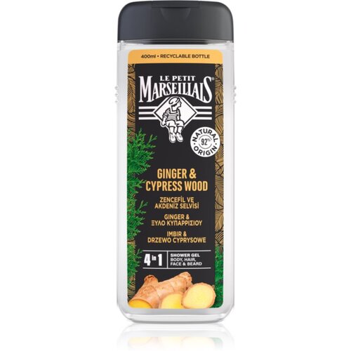 Le Petit Marseillais Ginger & Cypress Wood gel za tuširanje 4 u 1 za muškarce 400 ml Cijene