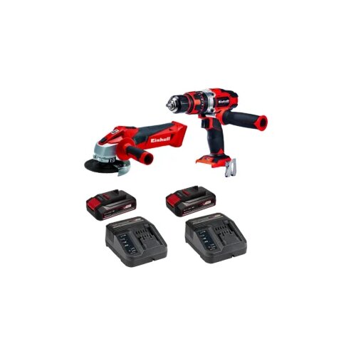Einhell aku set udarna bu&amp;scaron;ilica i brusilica power x-change tc-tk 20 li kit Slike